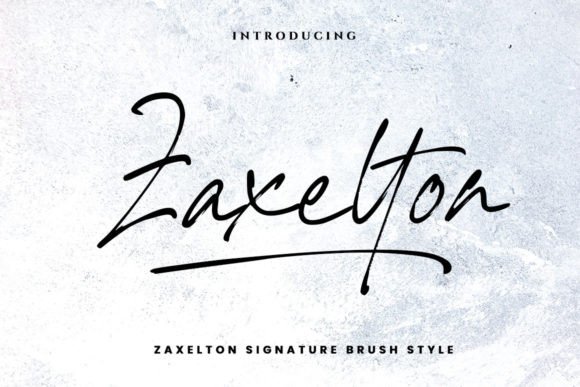 Zaxelton: A Brush Font for Creative Projects